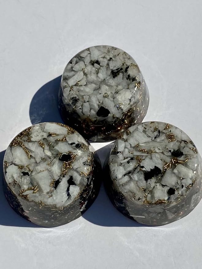 Moonstone Orgone Generator Energy Accumulator 7.83Hz/432Hz/528Hz/Advance Harmonics Many Beautiful Ingredients! (Moonstone)