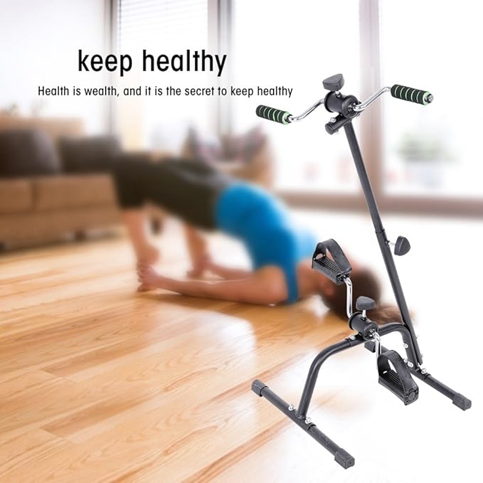 Pedal Exerciser, Hand Arm Leg and Knee Peddler, Adjustable Physical Therapy Leg Foot Pedal Exerciser, Compact Exercise for Legs and Arms Workout Fitness