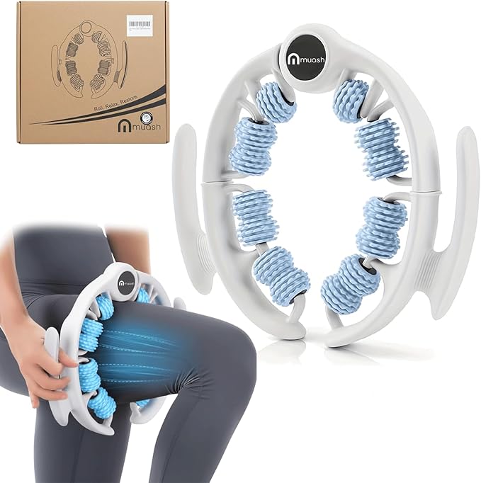 Anti-Cellulite Massage Roller for Legs & Body – Cellulite Roller & Cellulite Massage Tool with Deep Tissue Fascia Rolling for Lymphatic Drainage, Thighs & Buttocks (Blue)