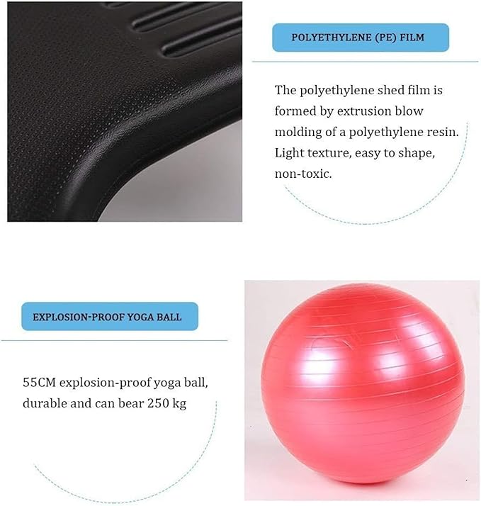 Yoga Ball Chair,Fitness Balance Ball Chair,Balance Ball Chair,Exercise Stability Yoga Ball Chair,for Exercise & Balance (Blue)
