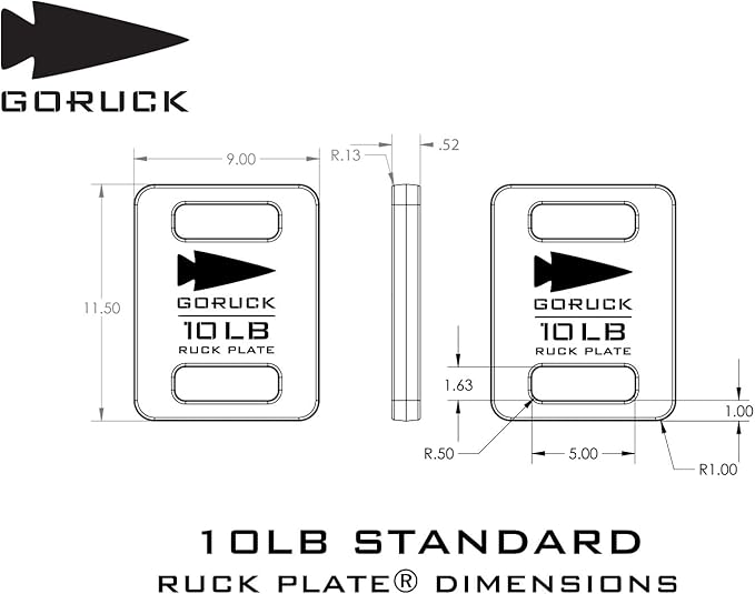 GORUCK Ruck Plate – USA Made Weight for Rucking, Strength & Fitness, Fits with Rucker & Ruck Plate Carrier – 10LB, 20LB, 30LB, 45LB