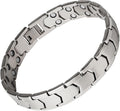 Magnetic Bracelets for Men，Stainless Steel Bracelet Lymphatic Drainage Therapeutic Magnetic Bracelets with Double Row Magnets Jewelry Gift with Adjust Tool