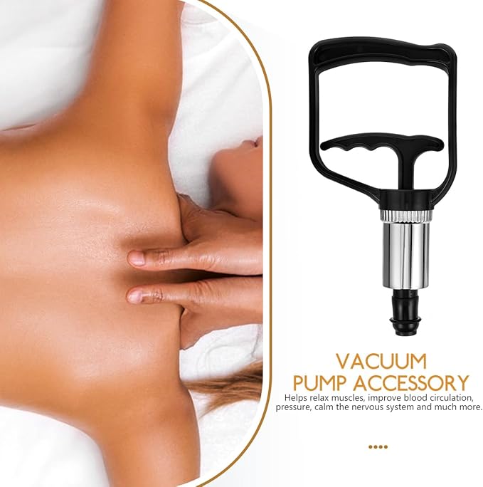 Cupping Pump Hand Vacuum Pump Replacement Strong Suction Manual Pressure Cupping Tool for Muscles, Physical Therapy
