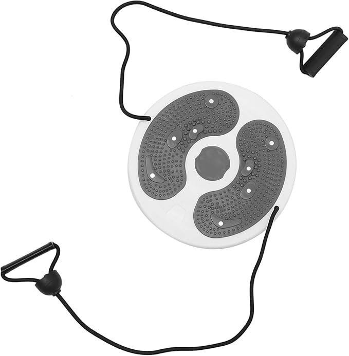 Vaguelly Waist Trainer Twisting Disc with Rope, Slimming Massage Rotating Board for Home Fitness, Gray Waist and Abdominal Exercise Strengthening Equipment