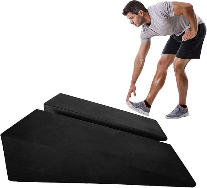 Slant Board for Calf Stretching, Portable Non-Slip Heel Elevated Squat Wedge Lightweight Yoga Foam Wedge Slant Board Trainer for Men and Women Slant Board for Squats for Knees Over Toe