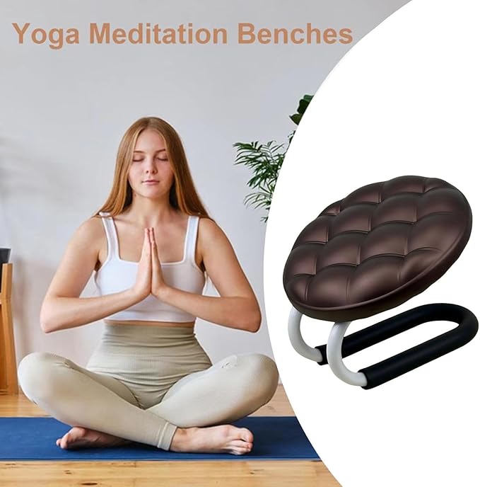 Mindfulness Prayer Bench - Portable Meditation Seat with Adjustable Height, Soft Cushion Support for Women Men Seniors Adults, Ideal for Relaxation Yoga and Office