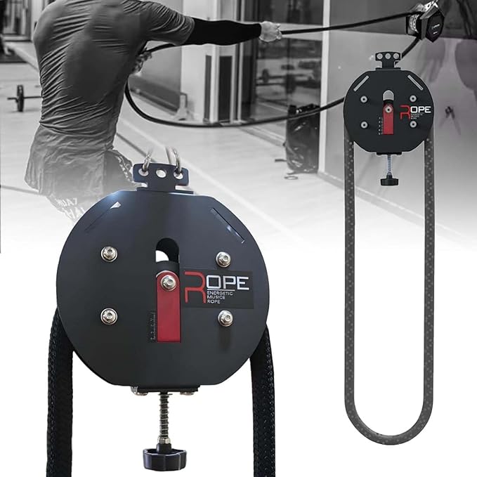 Adjustable Resistance Trainer, Endless Rope Pulley System, Creates A Continuous Loop For Interval With Up To 30 Kg (66 Lbs) Resistance. For Full-body Workouts，Coordination Drills.