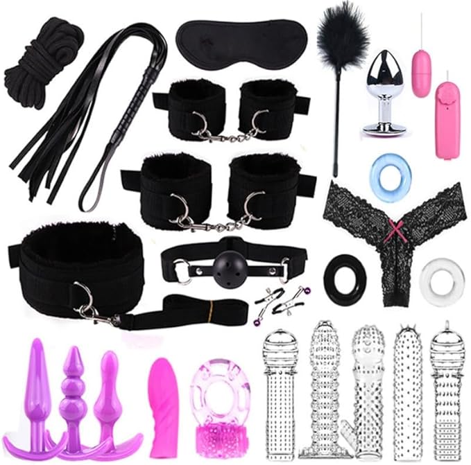 25 Piece Set of Black Casual Nylon Yoga Exercise Accessories, Lightweight and Durable, Home Training Equipment, Couple Gift