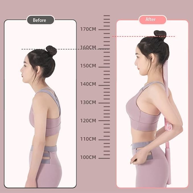Yoga Sports Training Sticks Stretching Tool for Adults and Kids Back Straightener Posture Corrector Retractable Back Support Hump Posture Orthotics (Color : Blue, Size : 54-86cm)