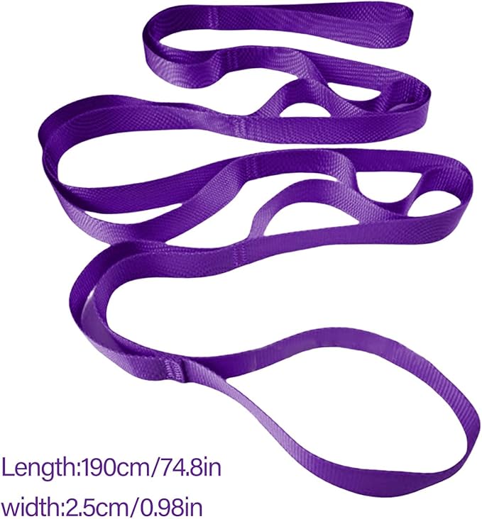 Pilates Stretching Strap with Loop Stretch for Physical Therapies Not-Elastic Exercise for Pilate Dance Stretching Yoga Strap