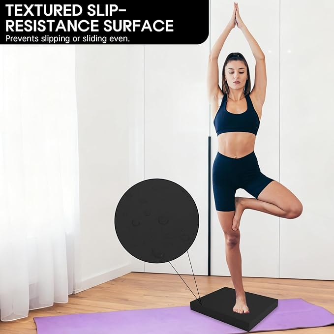 Exercise Balance Pad，Balance Foam Mat for Physical Therapy Equipment & Strength Stability Training, Slip Resistant Foam Mat for Yoga, Pilates, Meditation，Gardening knee pads
