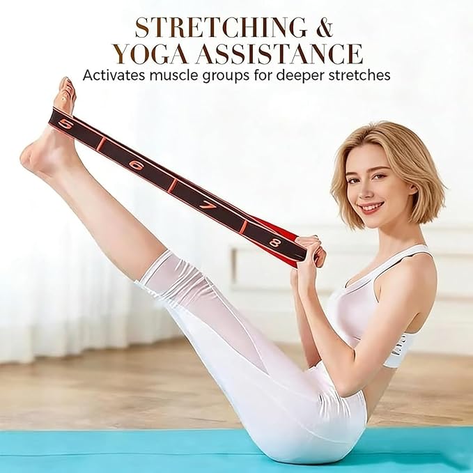 Fitness Resistance Band for Stretching and Yoga, Resistance Bands with Handles for Arms, Fashion Puller Exercise, Adjustable Bands for Full Body Stretching Shaping
