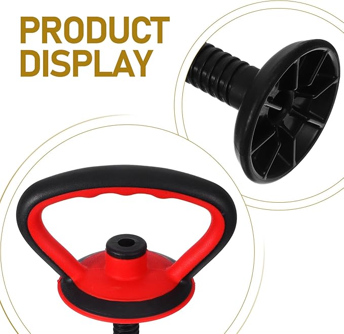 Kisangel Adjustable Kettlebell Handle with Base Nut for 40 Lb Weight Plates Anti-Slip Grip Attachment for Strength Training and Full Body Workouts at Home or Office