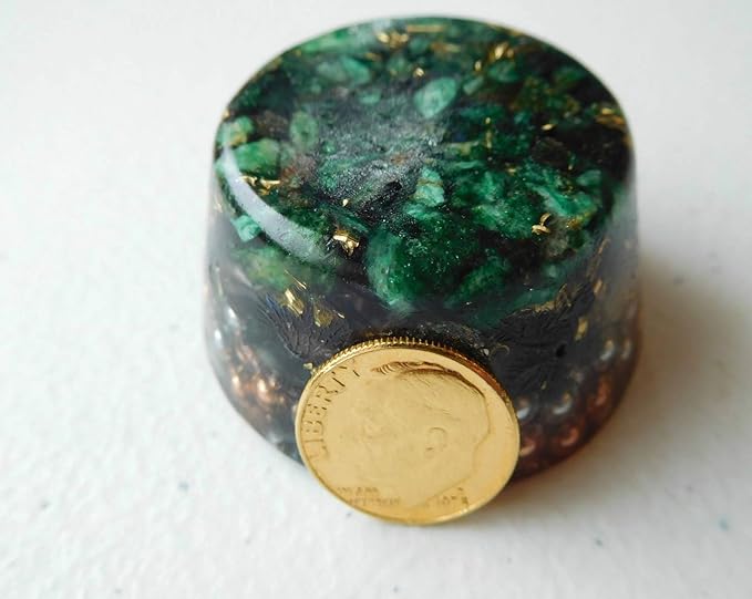 Green Fuchsite Orgone Generator Energy Accumulator 528Hz/7.83Hz/Advance Harmonics Many Beautiful Ingredients and Colors! smtbscOG(B. Green Fuchsite)