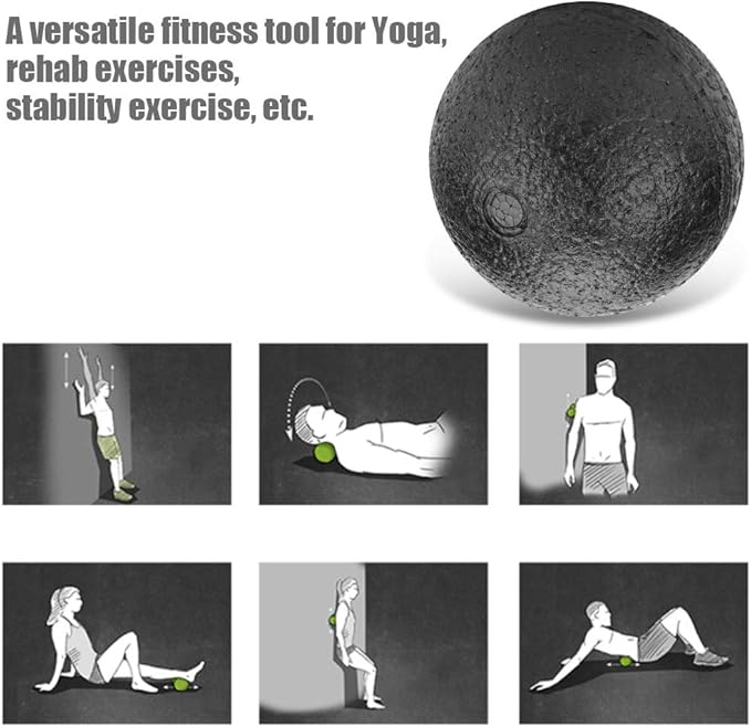 Yoga Foam Roller Ball, High Density Massage Balls, 10cm Soft Yoga Foam Roller Massage Ball, Body Muscle Stress Relief Balls for Rehabilitation, Stability Exercises