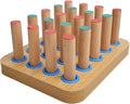 Stroke Training Equipment/Solid Wood Peg Board/Hand-Eye Coordination Trainer Designed for Elderly and Hemiplegia Patients to Improve Finger Flexibility Through Exercise