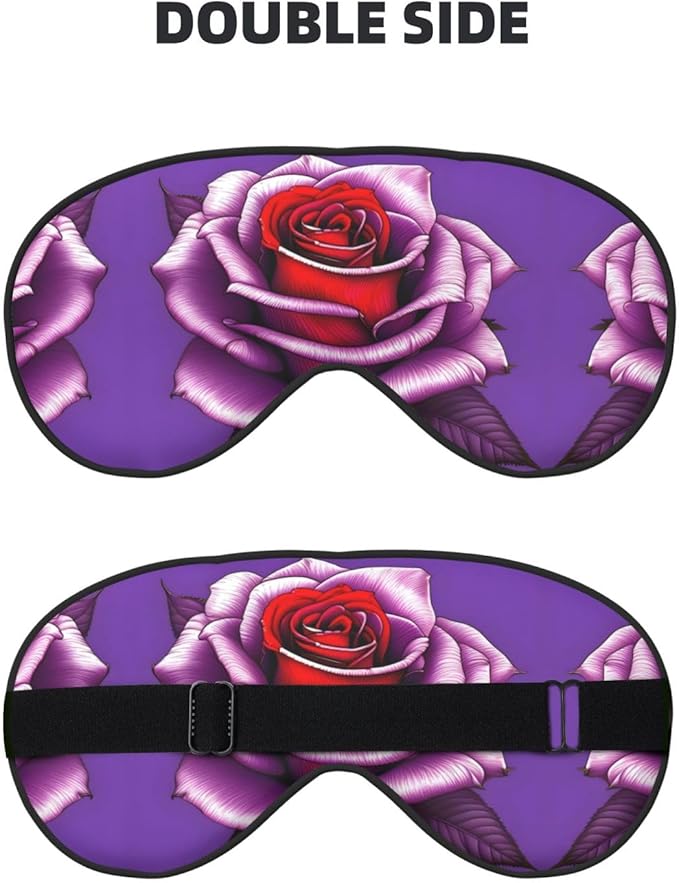 Fuchsia Rose Head-Mounted Double-Sided Light-Blocking Sleeping Eye mask to Protect Eyes and Relieve Eye Fatigue