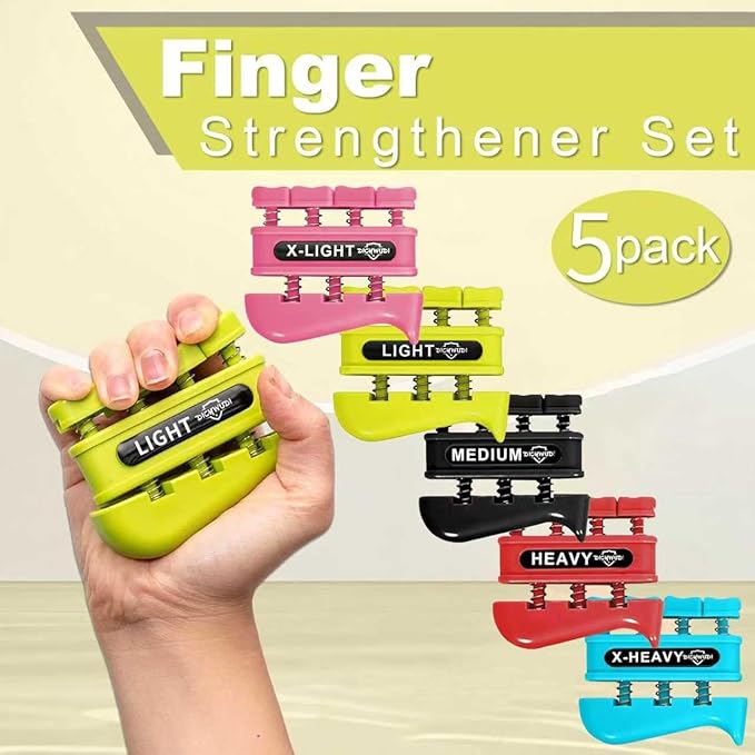 Grip Strength Trainer, Finger Strength Trainer for Grip Strength Training for Fingers, Wrists, and Hands for Home, Office, Gym, Climbing, Athletes, Musicians, and Therapy