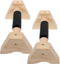 Wooden Parallette Bars Push up Stands with Non-slip Base Beech Wood Pushup Handles for Home Gym Strength Training Men and Women Calisthenics Equipment