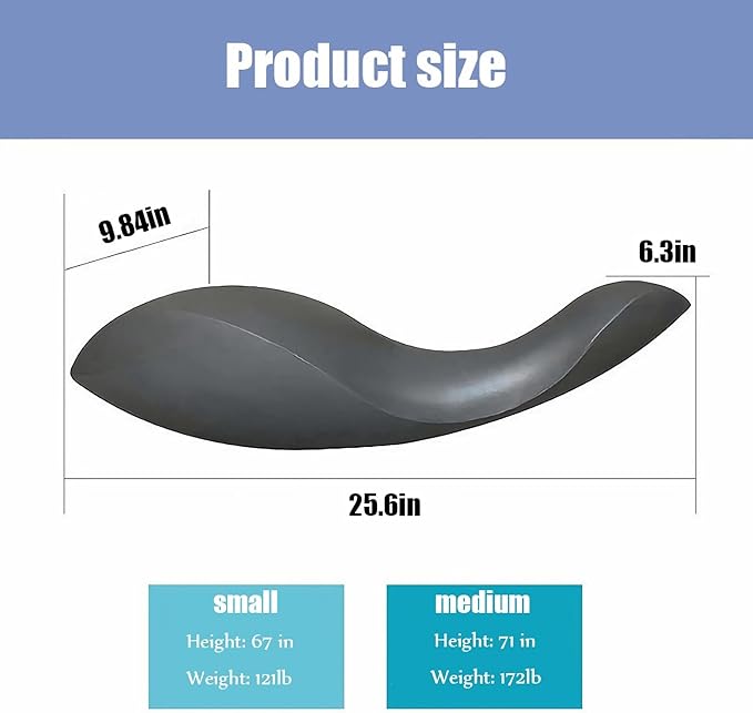 Pilates Spine Corrector Dolphin-Shaped Ov PU Foam Arc, Ergonomic Design Equipment for Physical Therapy, Fitness Tool
