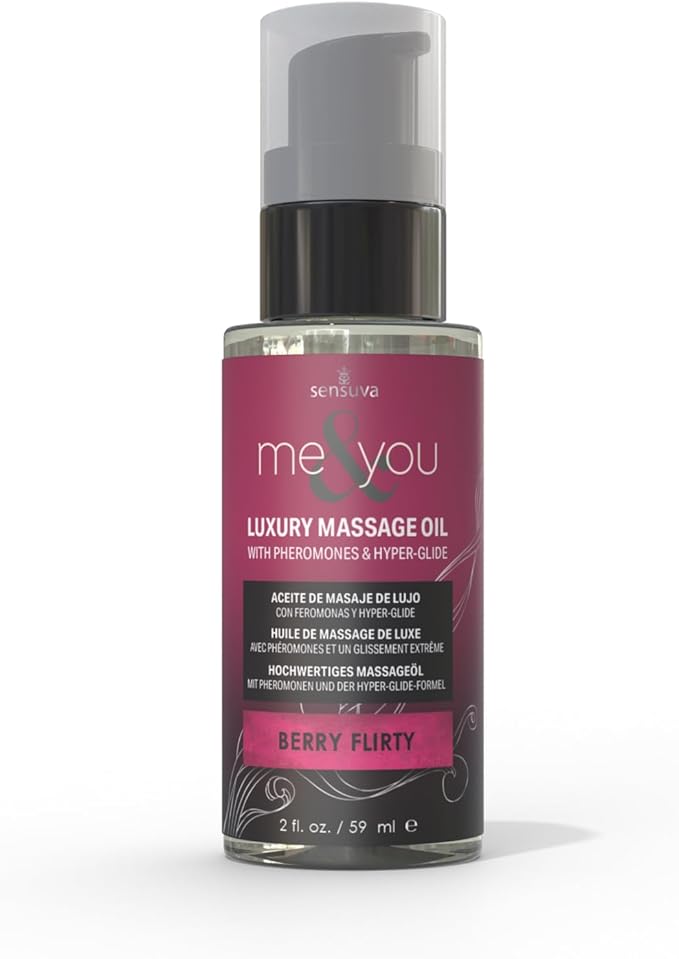 Me & You Massage Oil - Berry Flirty 2 fl.oz. (59ml) Bottle (Wild Berries)