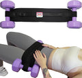 Pro Portable Hip Thrust Belt - Premium Booty Builder for Dumbbell & Kettlebell Workouts | Gym, Home & Travel Glute Trainer | Lightweight & Foldable Design | Attached is a Velcro badge |Slip-Resistant Padding for Hip Protection (Black)