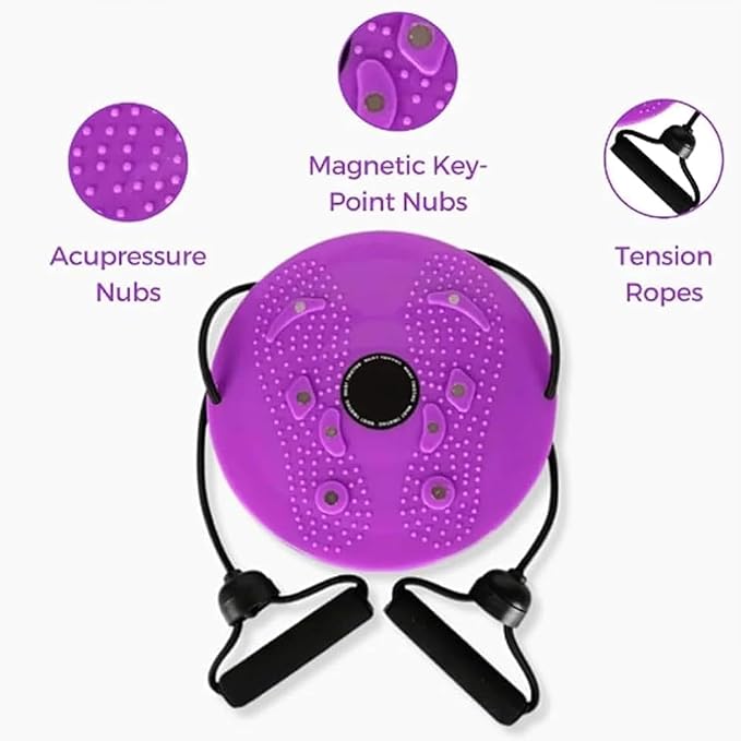 2026 New Waist Sculptor, Waist Twister Machine Exercise with Arm Bands, Adjustable Ab Twister Board Twisting Waist Disc for Exercise, Legs, Buttocks & Hip