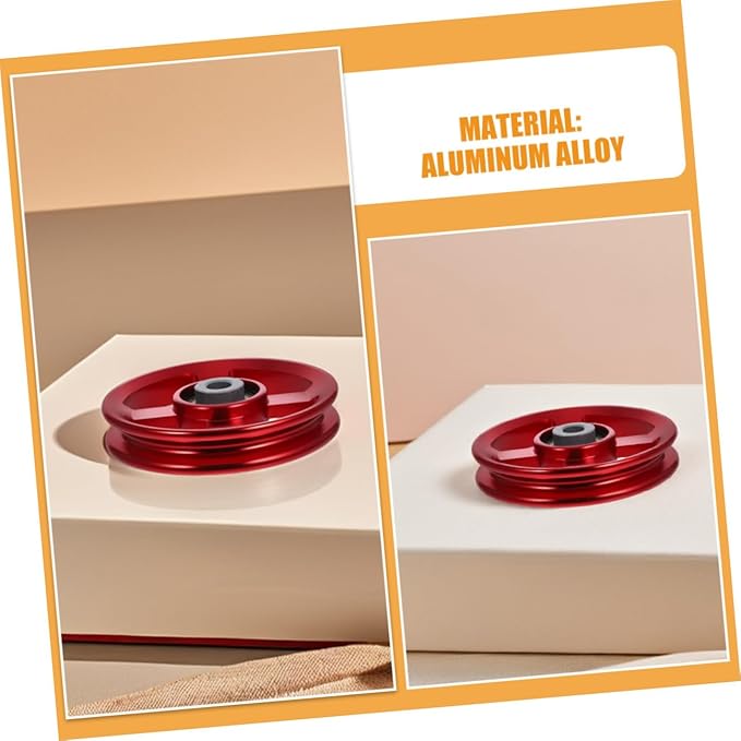 3pcs Aluminum Pulley Wheels for Gym Equipment Cable Machine Fitness Pulley System with 95mm Bearings Aluminum Alloy Bracket Attachment for Strength Training