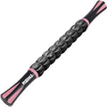 Muscle Roller Massage Roller Stick- Deep Tissue Fascia Blaster for Myofascial Pain Relief, Lymphatic Drainage & Body Sculpting, Handheld Physical Therapy & Recovery Tool (Pink black-18 inch)