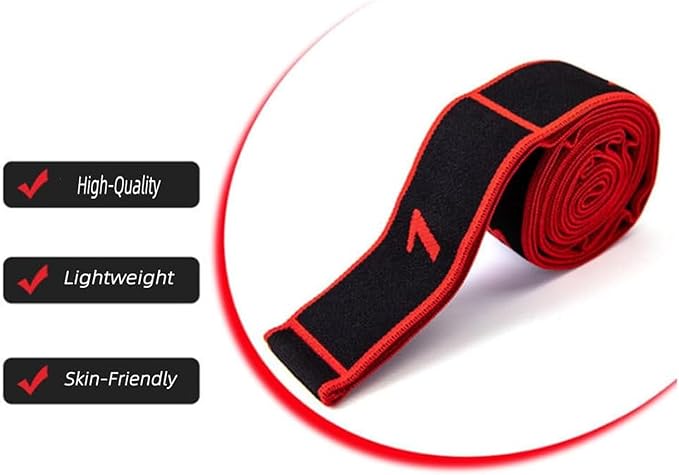 Fitness Resistance Band for Stretching and Yoga, Number Stretch Resistance Band with Clear Markings, 8-Section Elastic Training Bands for Full Body Stretching Shaping