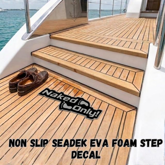Naked Feet Only Decal Non-Slip EVA Foam Decal for Boat Gunwales & Ladders, 6mm Brushed Marine Grade Anti-Skid Adhesive Pads SeaDek Technology - Black/Army Camo