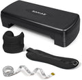 Adjustable Height Aerobic Stepper Set, Multiple Bundle Options with Dumbbells, Kettlebell, Waist Trimmer, Ankle Weights or Weighted Vest, Workout Exercise Step Platform w/Level Risers, 4 Colors
