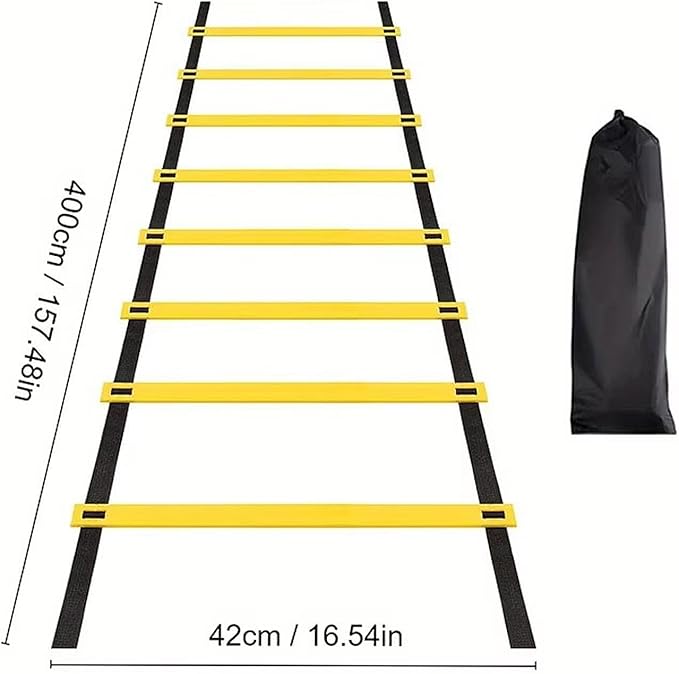 Football Agility Ladder Speed Ladder Portable Stairs Fitness Training Jumping Hurdles with Storage Bag Outdoor Sports Folding
