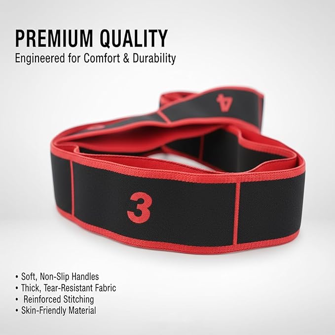 Fitness Resistance Bands with Handles, Fitness Resistance Band for Stretching and Yoga, Adjustable Bands for Full Body Stretching Shaping
