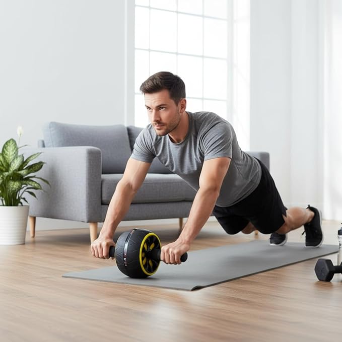 Ultimate Core Strength Wheel - Professional Ab Roller for Intense Home Workouts with Knee Support, Build Rock-Solid Abs & Total-Body Power