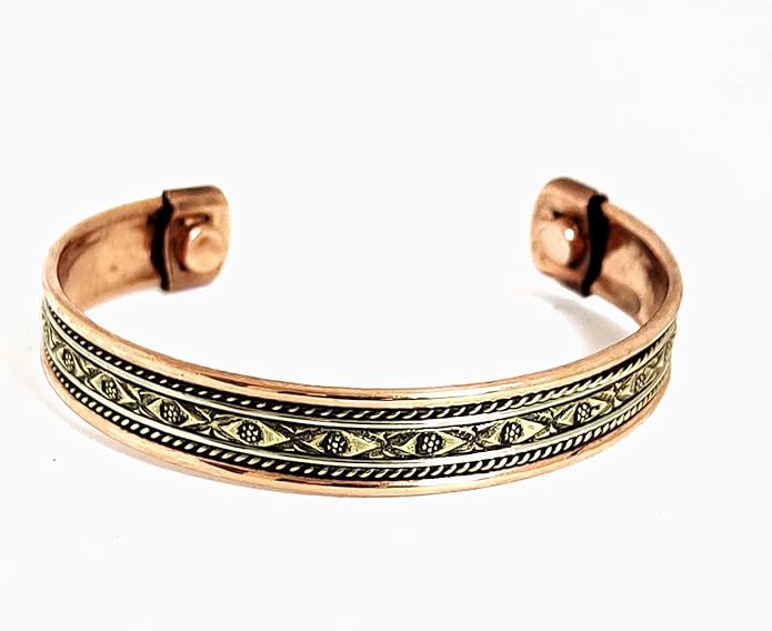 Copper Bracelet Magnetic Pure Copper Therapy Effective & Natural Relief Cuff for Women's & Men's