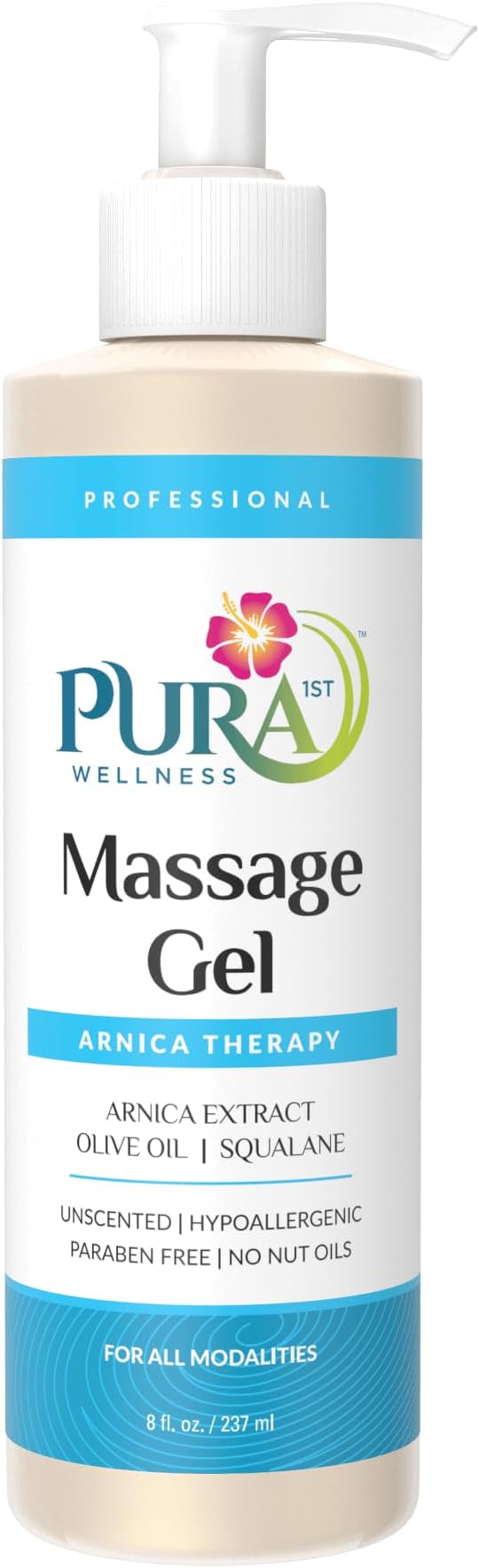 Arnica Therapy 8 Fl oz Massage Gel, Arnica Extract, Professional, Massage Therapy, Deep Tissue, Unscented, Hypoallergenic, Natural Ingredients, Skin Hydrating, Moisturizing, Muscle Relief