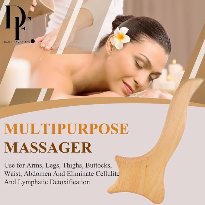 10-in-1 Wood Therapy Massage Tools – Lymphatic Drainage Tools with Gua Sha Stone for Muscle Pain Relief – Maderoterapia Kit Professional for Body Sculpting