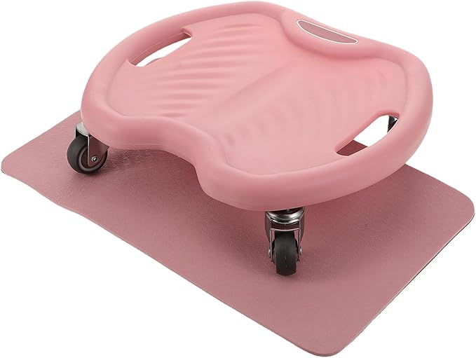 VILLCASE Ab Roller Wheel 4-wheel Silent Abdominal Core Trainer with Knee Pad, Portable Ab Exercise Equipment for Home and Travel Strength Training