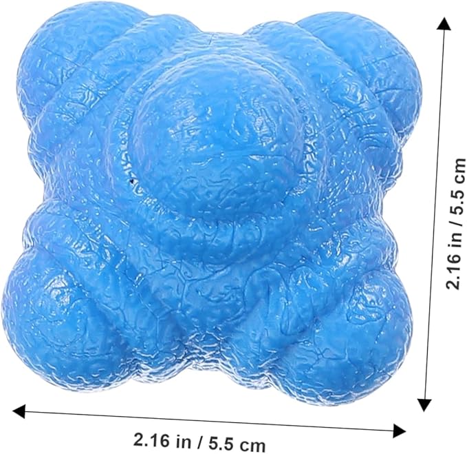 6-Piece Agility Reaction Balls Set Hexagonal Training Balls for Hand-Eye Coordination Speed and Reflex Training Indoor Fitness Equipment for Athletes