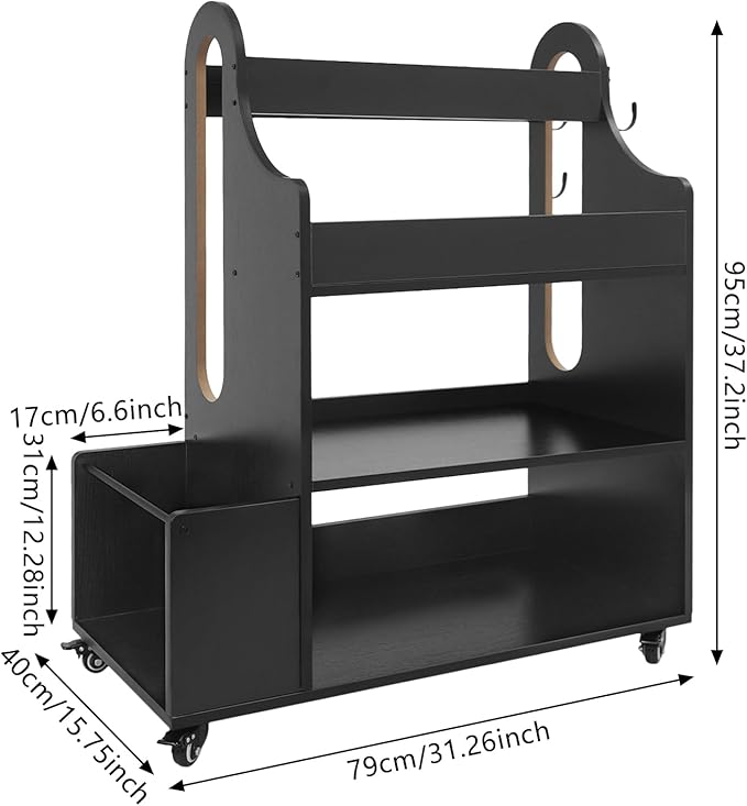 5-Tier Heavy Duty Gym Storage Rack, 50lbs per Shelf Workout Equipment Organizer with Locking Wheels for Dumbbells, Yoga Mats & Kettlebells, Space Saving Home Gym Furniture (31"W x 37"H, Black)
