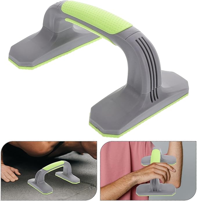 DOITOOL 2pcs Pushup Bars Strength Training Pushup Stands with Anti-slip Soft Plastic Handles and Base, Home Gym Fitness Equipment for Floor Workout and Core Exercise