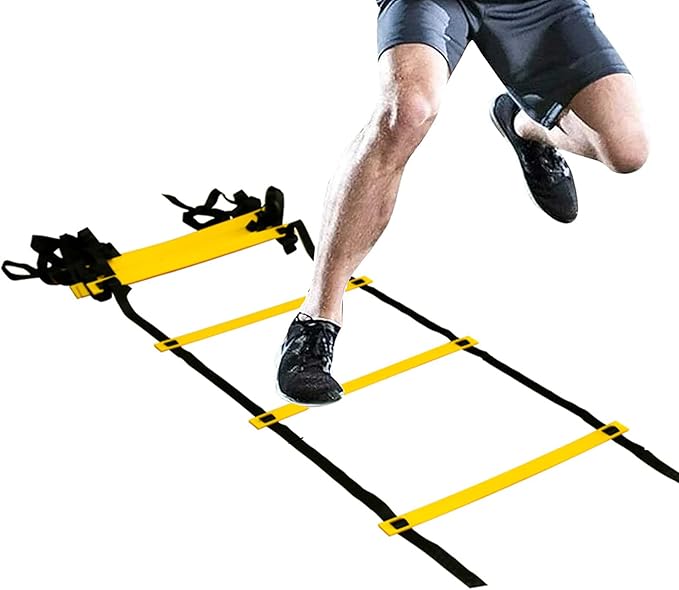 Agility Ladder Flexibility Speed Ladder, Sports Training Set,Fitness Jumping Ladder Footwork Sport Equipment,for Kids/Adults Outdoor Training(Size:3m)