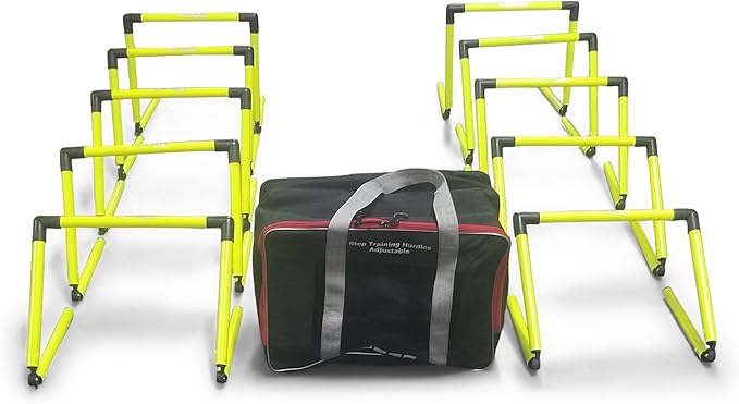 Rugged Soccer Step Training Hurdle Adjustable - Set of 10