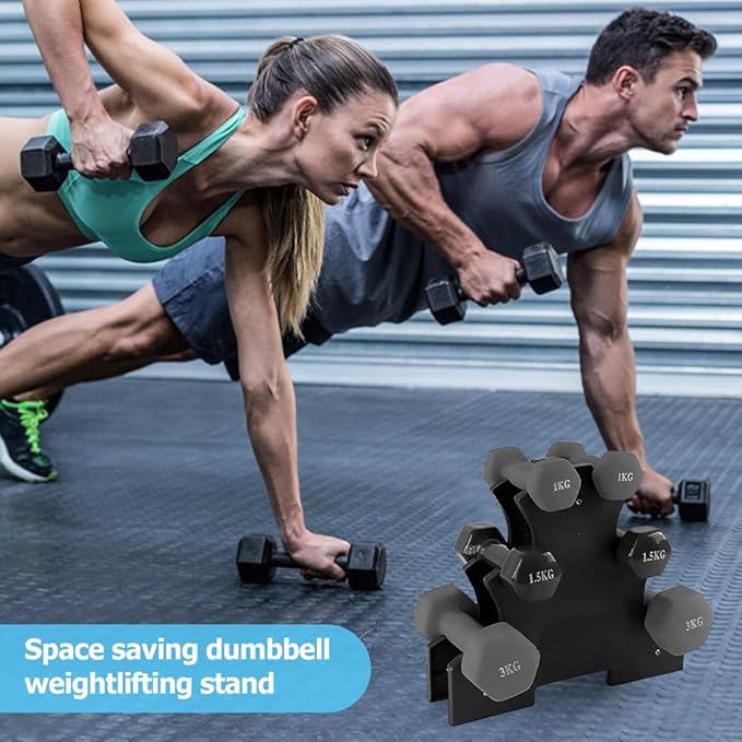  Weight Rack for Dumbbells, Dumbbell Rack Stand Only, Compact A-Frame Dumbbell Holder, Multilevel Weight Storage Organizer for Home Gym Workout