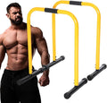 Adjustable Height Strength Training Dip Stands Station, Home Gym Fitness Workout Dip bar Station,Tricep Dips, Pull-Ups, Push-Ups