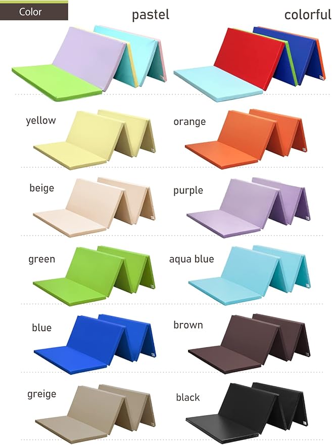 Gymnastics Mat Folding Stretch Mats 75"x31"x1.2" Exercise Muscle Training Children Play Horizontal Bar Mat Yoga Sports Soundproof Home Use