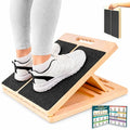 Playbees Portable Wooden Slant Board for Calf Stretching & Squats – Adjustable Incline Calf Stretcher with Non-Slip Surface, Foldable Design for Physical Therapy, Pilates, Ankles & Legs