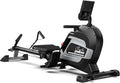 pooboo Magnetic Rowing Machine, Folding Rower with Combination Strength Exercise, Tablet Holder and Comfortable Seat Cushion, Rower for Home Use