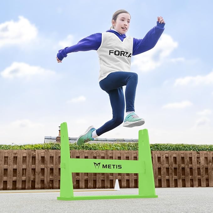 FORZA METIS Junior Foam Hurdles [Set of 4] – Adjustable Speed Training Hurdles for Young Athletes – Choice of 4 Vibrant Colors